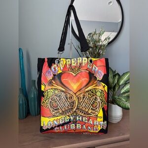 Vintage Radio Days - Beatles "Sgt. Pepper's Lonely Hearts Club Band" Tote Bag